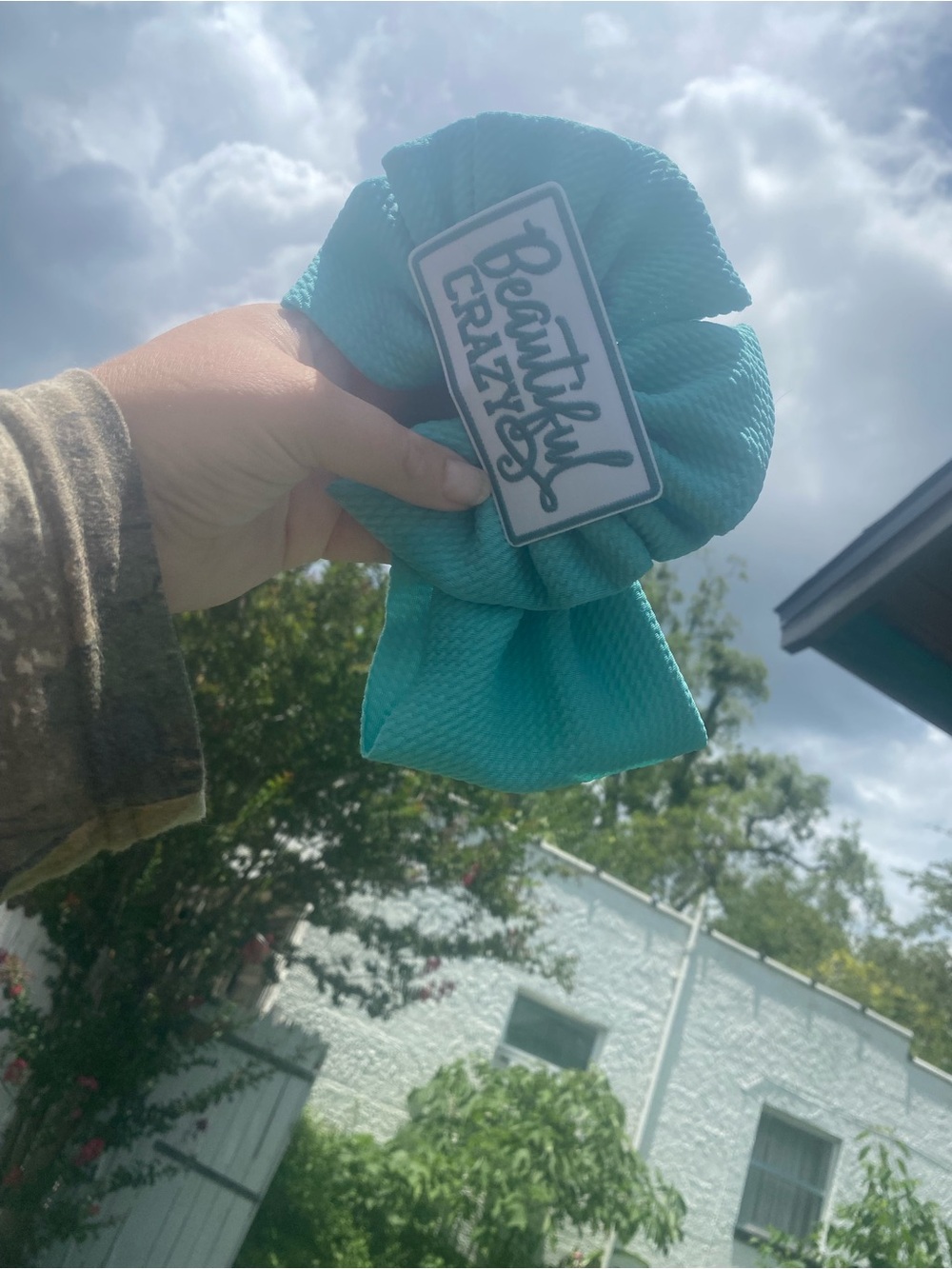 Beautiful Crazy Teal head wrap
